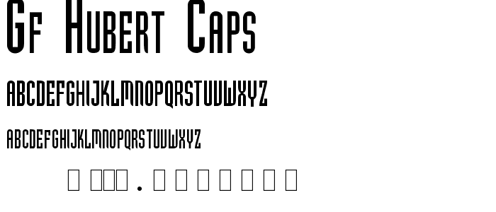 GF Hubert Caps font